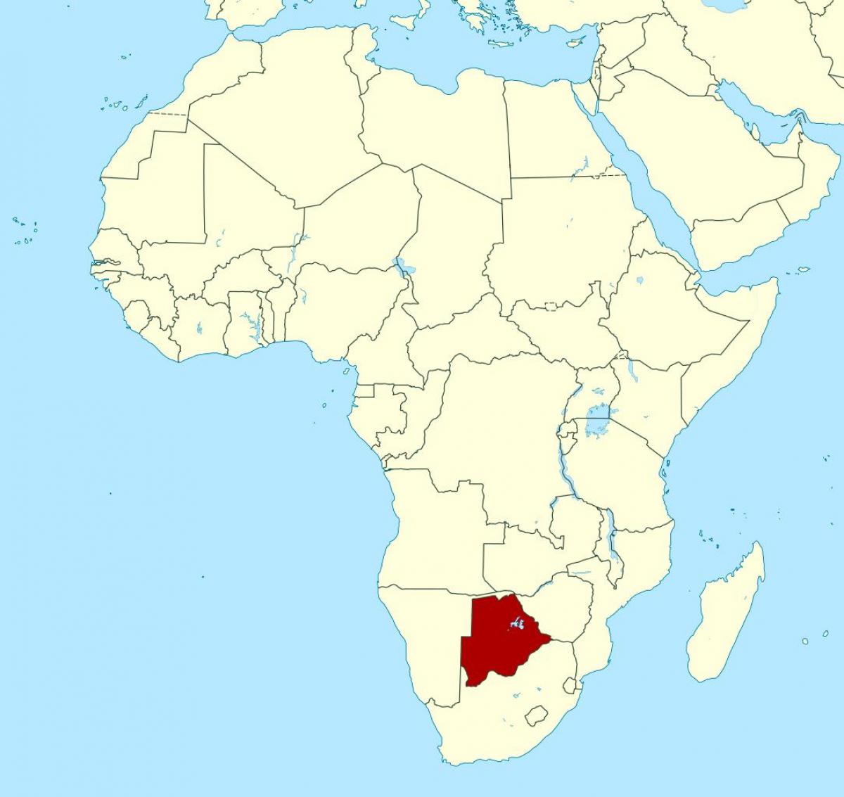kaart Botswana maailma