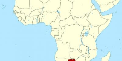 Kaart Botswana aafrika