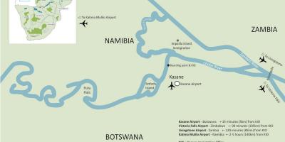 Kaart kasane, Botswana